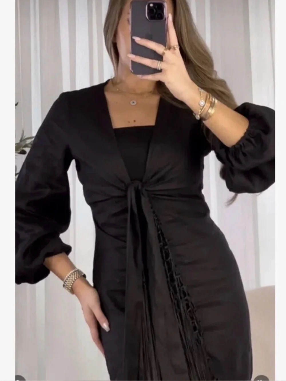 Zara | Fringed Linen Dress Limited Edition | Size S | NWT - Picture 6 of 14